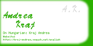 andrea kraj business card